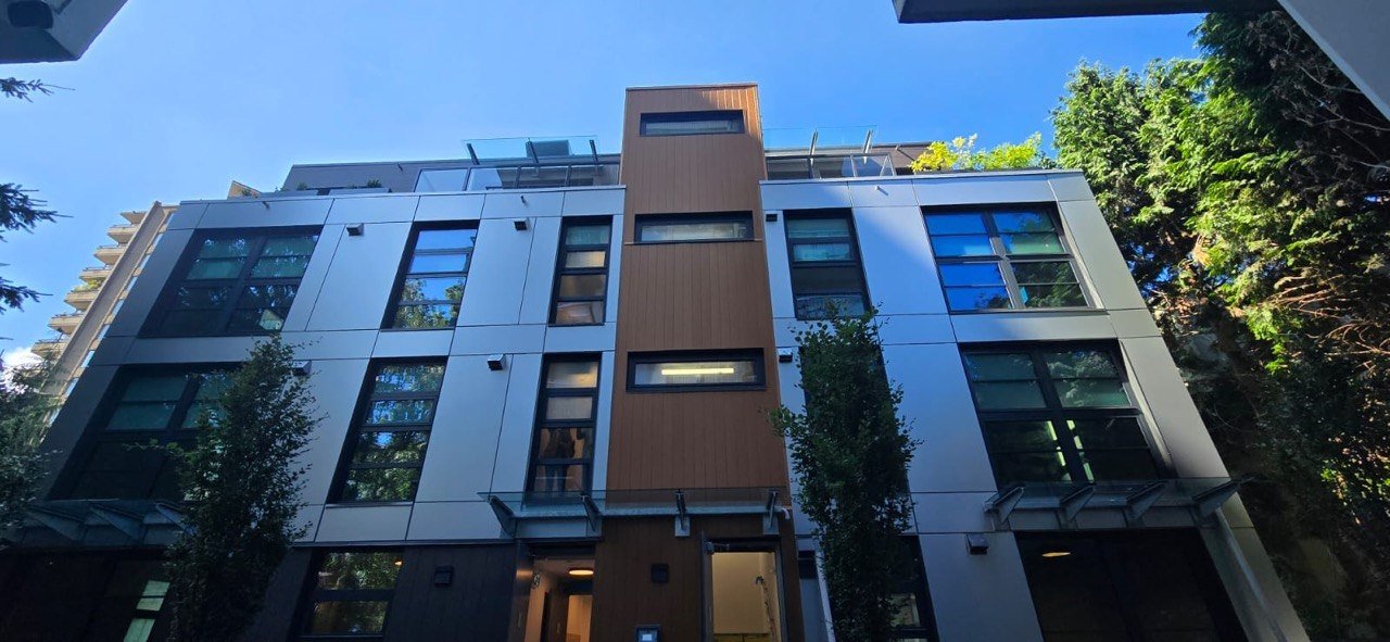 1188 Burnaby completed ALPOLIC and wood-look facade — Vancouver