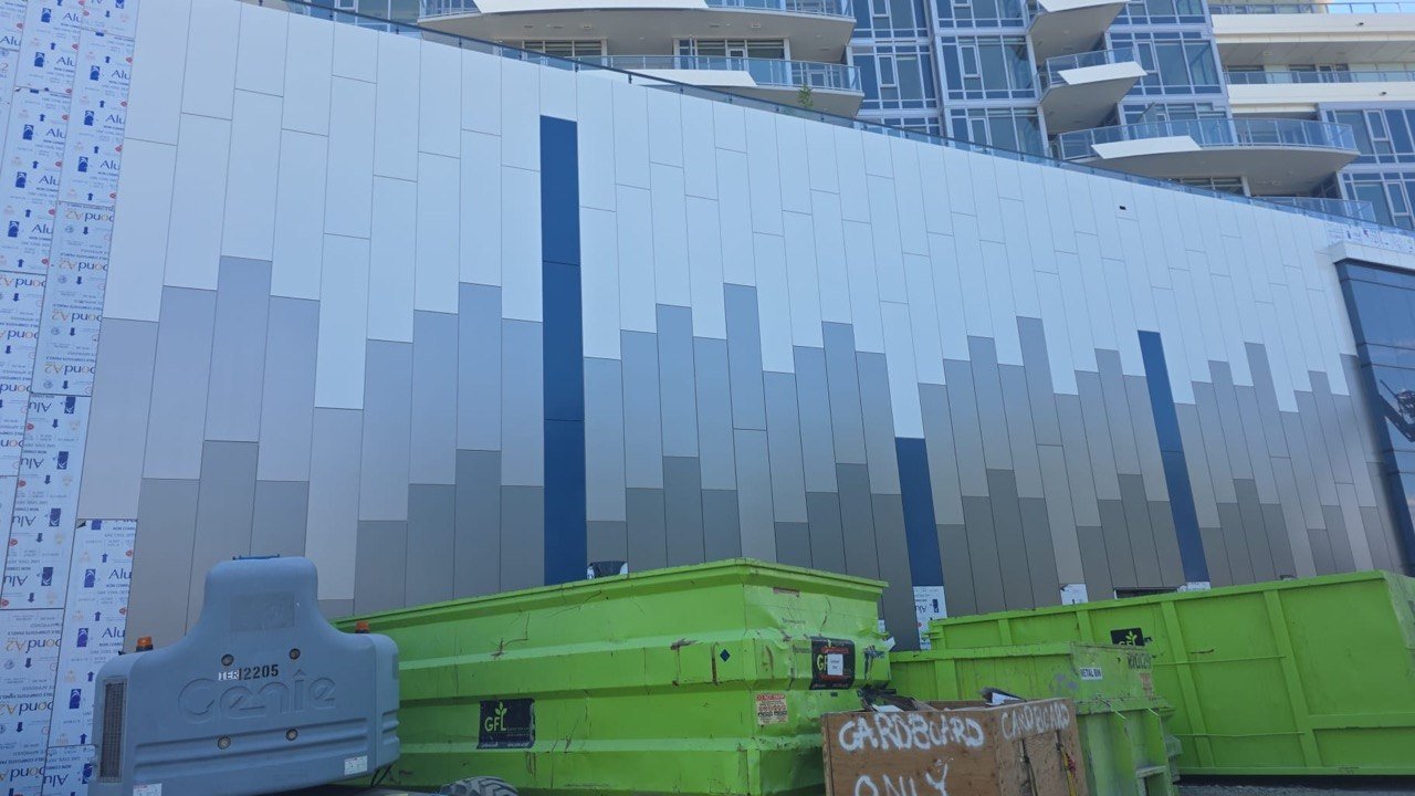 AQUA 2 finished gradient panel facade — Kelowna